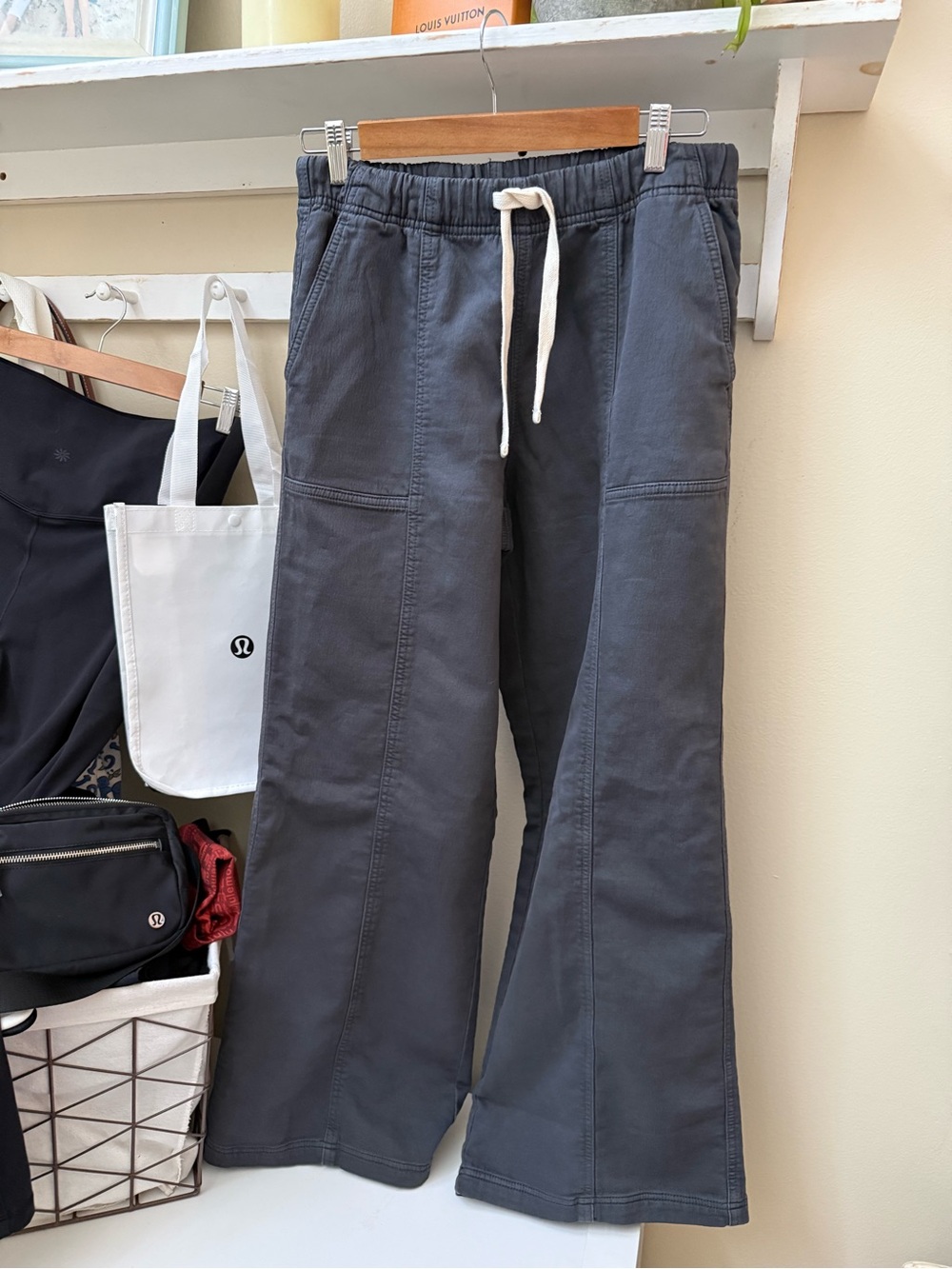 Aerieđź’ŽNWT Wide Leg Medium Me-Day Tie Waist Straight Leg Pant Size Medium 8/10 - Picture 8 of 8